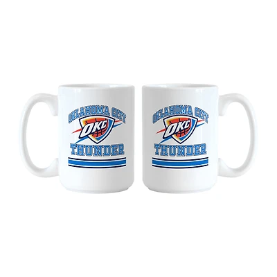 Oklahoma City Thunder 15oz. Current & Throwback Mug Set