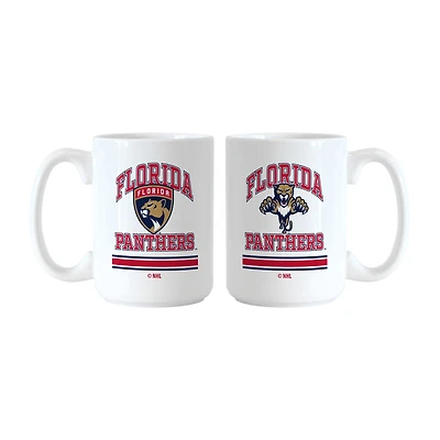 Logo Brands Florida Panthers 15oz. Current & Throwback Mug Set