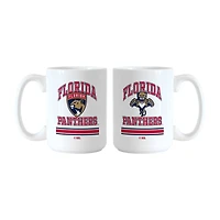 Logo Brands Florida Panthers 15oz. Current & Throwback Mug Set