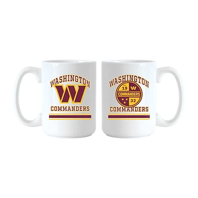 Logo Brands Washington Commanders 15oz. Current & Throwback Mug Set