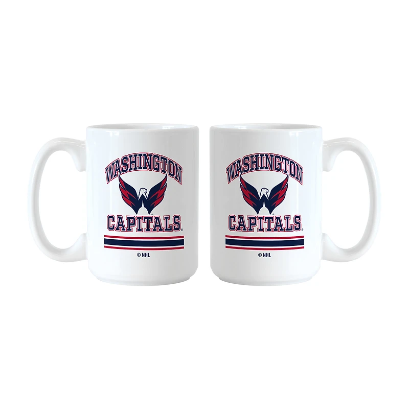 Logo Brands Washington Capitals 15oz. Current & Throwback Mug Set