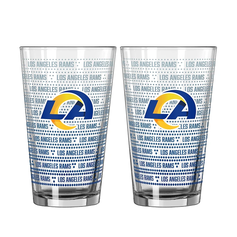 Logo Brands Los Angeles Rams Two-Pack Chant Fade 16oz. Pint Glass Set