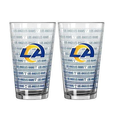 Logo Brands Los Angeles Rams Two-Pack Chant Fade 16oz. Pint Glass Set