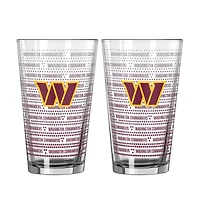 Logo Brands Washington Commanders Two-Pack Chant Fade 16oz. Pint Glass Set