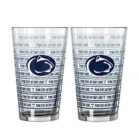 Logo Brands Penn State Nittany Lions Two-Pack Chant Fade 16oz. Pint Glass Set