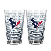 Logo Brands Houston Texans Two-Pack Chant Fade 16oz. Pint Glass Set