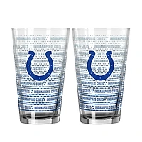 Logo Brands Indianapolis Colts Two-Pack Chant Fade 16oz. Pint Glass Set