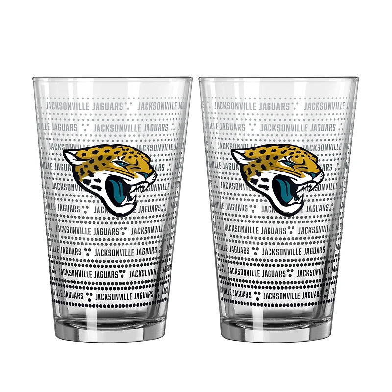 Logo Brands Jacksonville Jaguars Two-Pack Chant Fade 16oz. Pint Glass Set