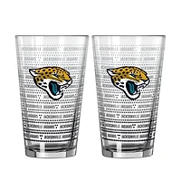 Logo Brands Jacksonville Jaguars Two-Pack Chant Fade 16oz. Pint Glass Set