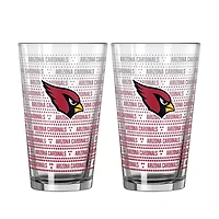 Logo Brands Arizona Cardinals Two-Pack Chant Fade 16oz. Pint Glass Set