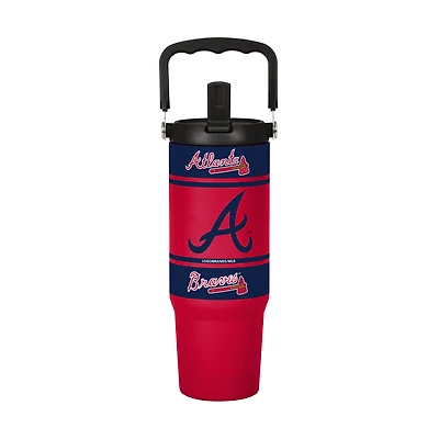 Logo Brands Atlanta Braves 30oz. Colorblock 2.0 Top Handle Tumbler