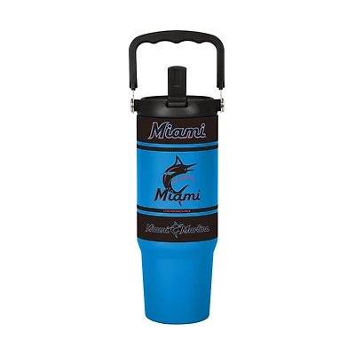 Logo Brands Miami Marlins 30oz. Colorblock 2.0 Top Handle Tumbler