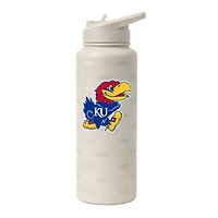 Logo Brands Kansas Jayhawks 34oz. Sand Ghost Quencher Bottle