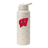 Logo Brands Wisconsin Badgers 34oz. Sand Ghost Quencher Bottle