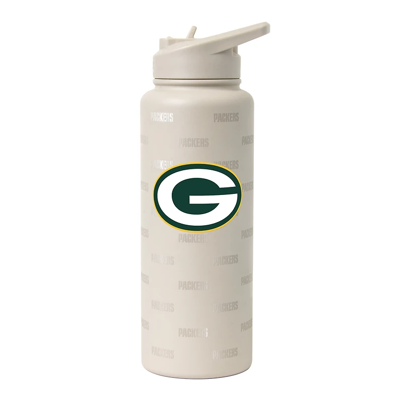 Logo Brands Green Bay Packers 34oz. Sand Ghost Quencher Bottle