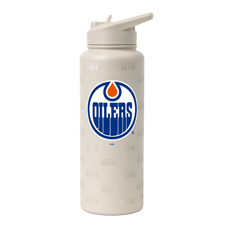 Logo Brands Edmonton Oilers 34oz. Sand Ghost Quencher Bottle
