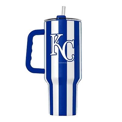 Logo Brands Kansas City Royals 40oz Vertical Stripe Powder Coat Tumbler