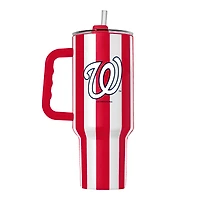 Logo Brands Washington Nationals 40oz Vertical Stripe Powder Coat Tumbler