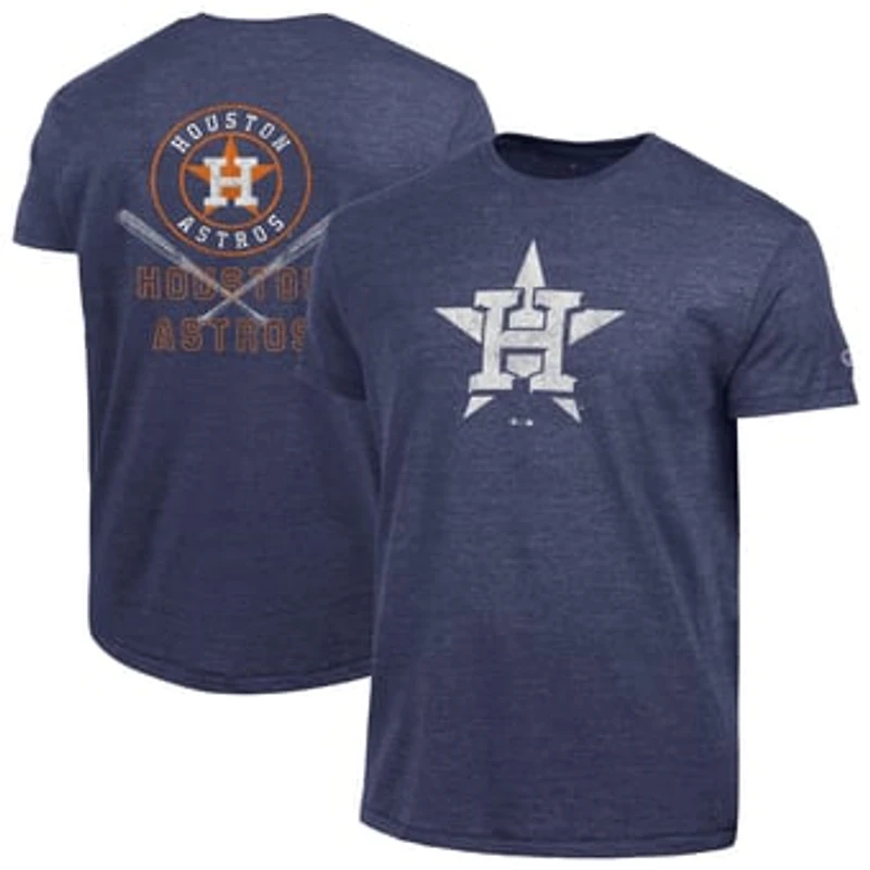 Men's Champion  Navy Houston Astros Tri-Blend T-Shirt