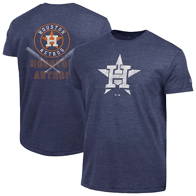 Men's Champion Navy Houston Astros Tri-Blend T-Shirt
