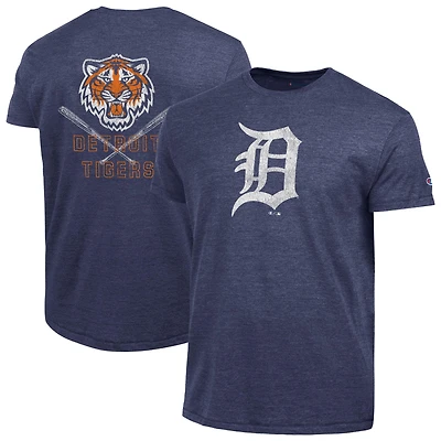 Men's Champion  Navy Detroit Tigers Tri-Blend T-Shirt