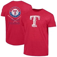 Men's Champion  Red Texas Rangers Tri-Blend T-Shirt