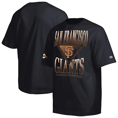 Men's Champion Black San Francisco Giants Traditions Two Locations T-Shirt