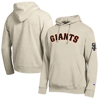 Men's Champion Oatmeal San Francisco Giants All Star Chenille Patch Hoodie
