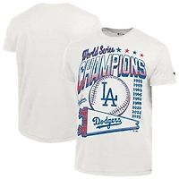 Men's Champion  White Los Angeles Dodgers Winning Tradition Cooperstown Tri-Blend T-Shirt