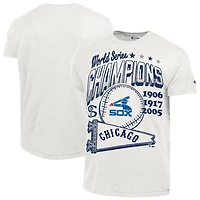 Men's Champion  White Chicago White Sox Winning Tradition Cooperstown Tri-Blend T-Shirt