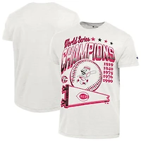 Men's Champion  White Cincinnati Reds Winning Tradition Cooperstown Tri-Blend T-Shirt