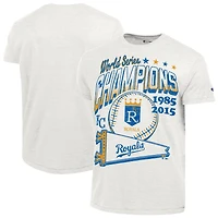Men's Champion  White Kansas City Royals Winning Tradition Cooperstown Tri-Blend T-Shirt