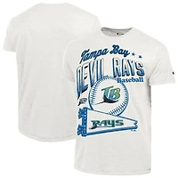 Men's Champion  White Tampa Bay Rays Winning Tradition Cooperstown Tri-Blend T-Shirt