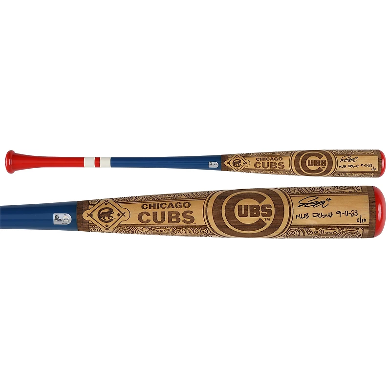 Pete Crow-Armstrong Chicago Cubs Autographed Pillbox Bat Company Mural Series Bat with "MLB Debut 9-11-23" Inscription
