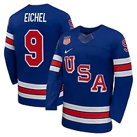 Men's Nike Jack Eichel USA Hockey Royal 2026 Home Replica Jersey