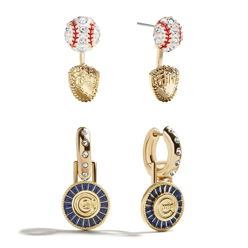 BaubleBar  Chicago Cubs Hoop Earring Set