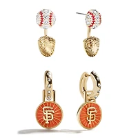 BaubleBar  San Francisco Giants Hoop Earring Set