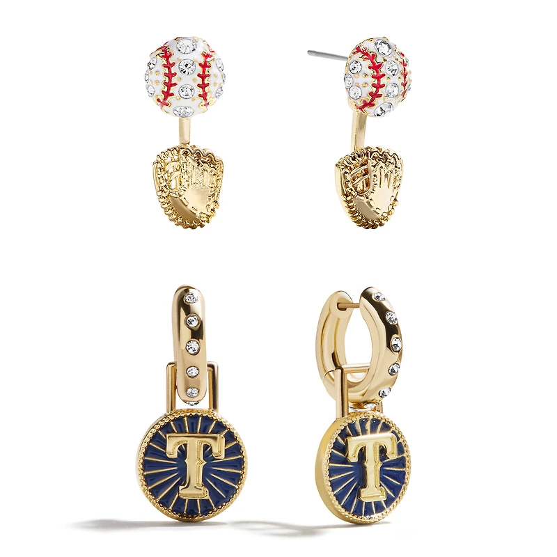 BaubleBar Texas Rangers Hoop Earring Set