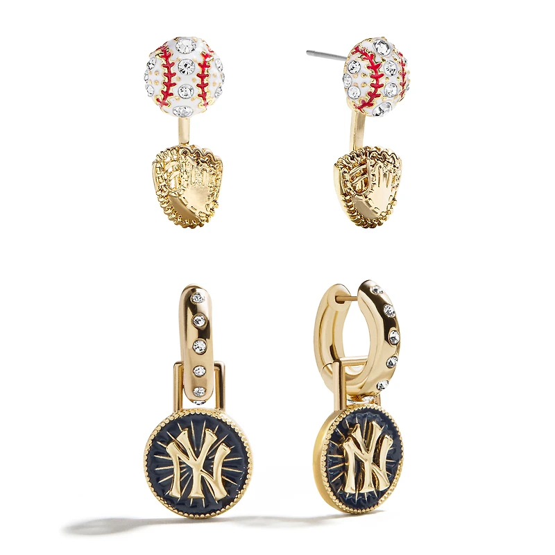 BaubleBar  New York Yankees Hoop Earring Set