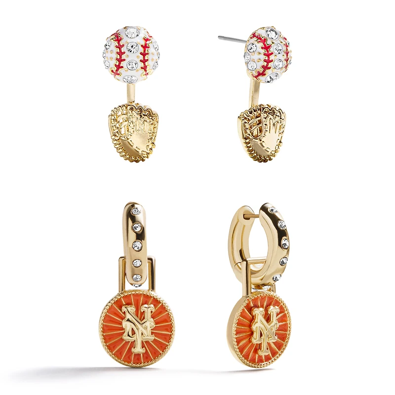 BaubleBar  New York Mets Hoop Earring Set