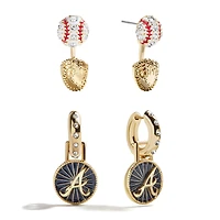 BaubleBar  Atlanta Braves Hoop Earring Set