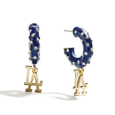 BaubleBar  Los Angeles Dodgers Enamel Hoop Earrings