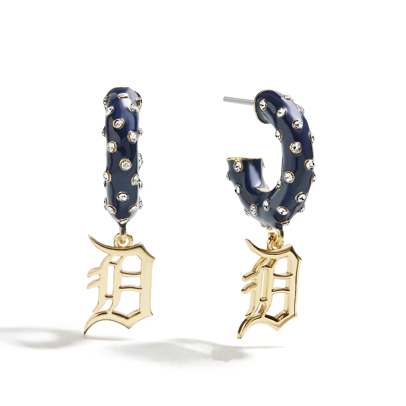 BaubleBar Detroit Tigers Enamel Hoop Earrings
