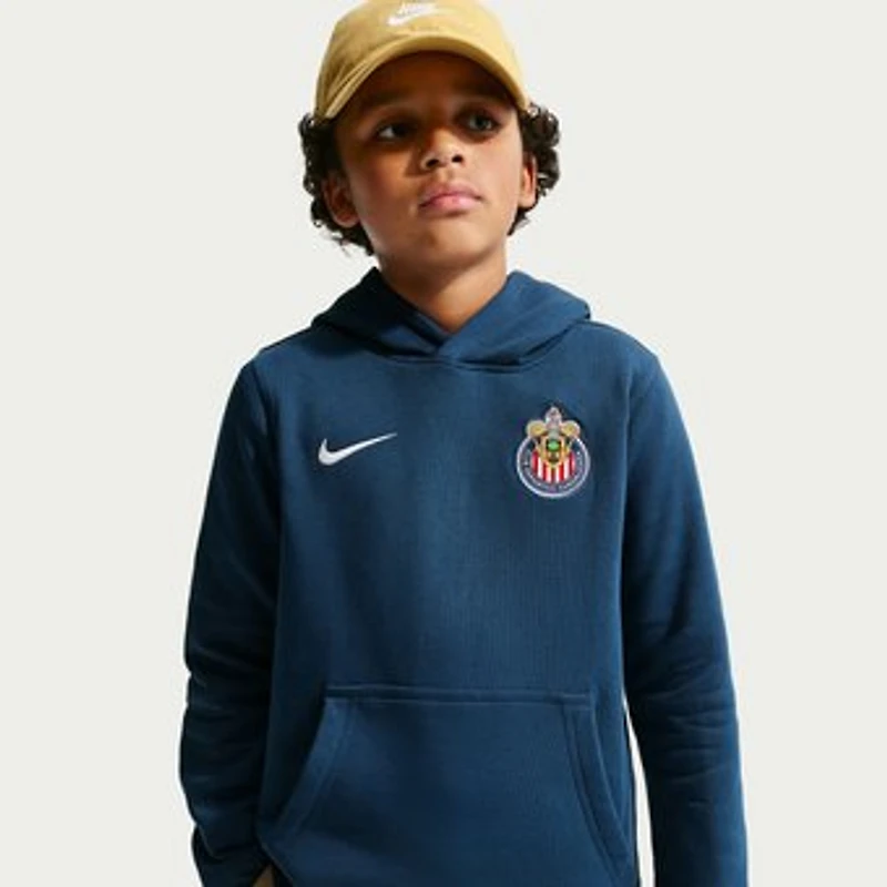 Youth Nike Blue Chivas Club Fleece Hoodie