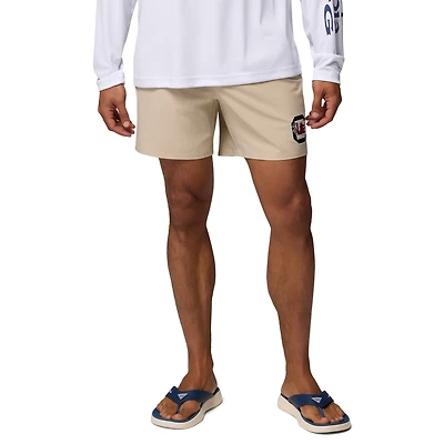 Men's Columbia Natural South Carolina Gamecocks PFG Terminal Roamer™ Omni-Shade™ Stretch Shorts
