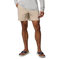 Men's Columbia  Natural Ohio State Buckeyes PFG Terminal Roamer™ Omni-Shade™ Stretch Shorts