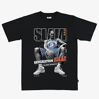 Unisex Shai Gilgeous-Alexander Black Oklahoma City Thunder SLAM Cover T-Shirt