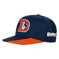 Youth Outerstuff Navy/Orange Denver Broncos Side Swipe Retro Snapback Hat