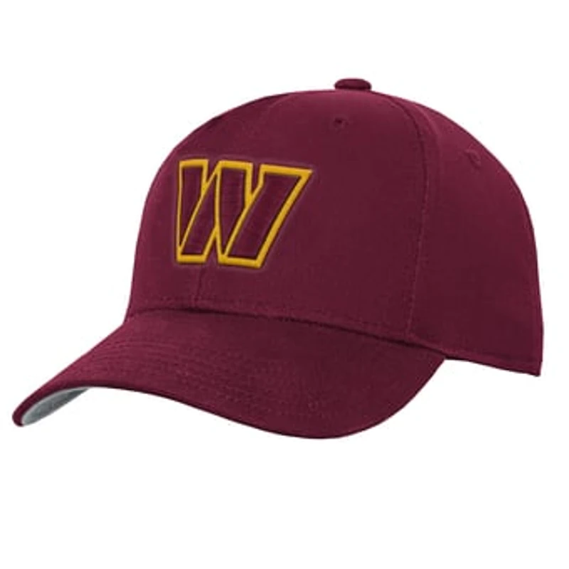 Youth Outerstuff Burgundy Washington Commanders Pre-Curved Snapback Hat