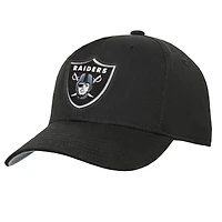 Youth Outerstuff Black Las Vegas Raiders Pre-Curved Snapback Hat